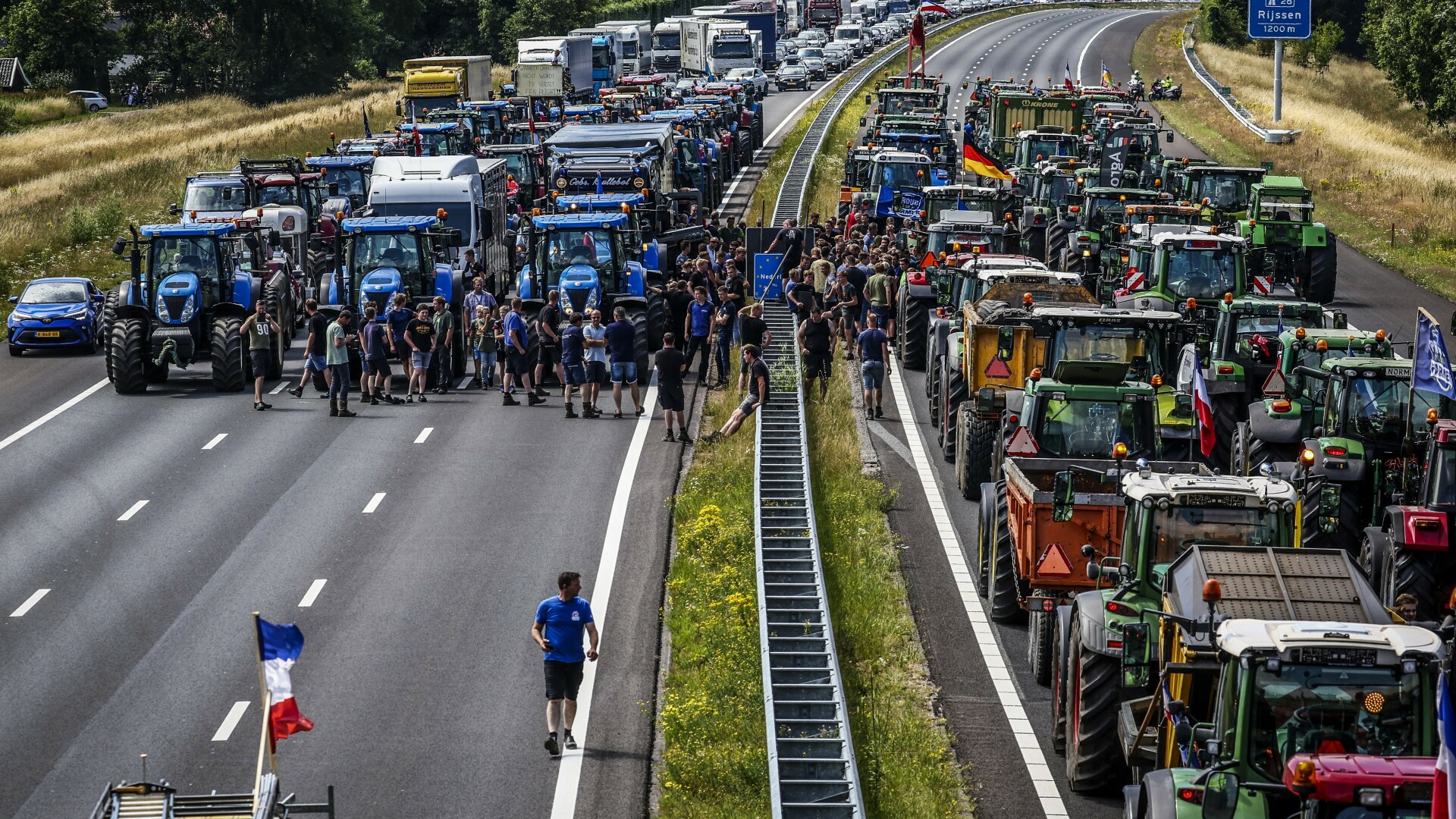 fermeri în Țările de Jos la protest în Olanda - 1