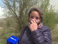 femeie cu batista la nas, poluare craiova