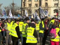 sindicalisti, politie, protest